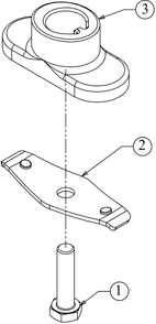 Blade Adapter Diagram and Parts List for 11A-A13M345 2022 Yard Machines Lawn Mower